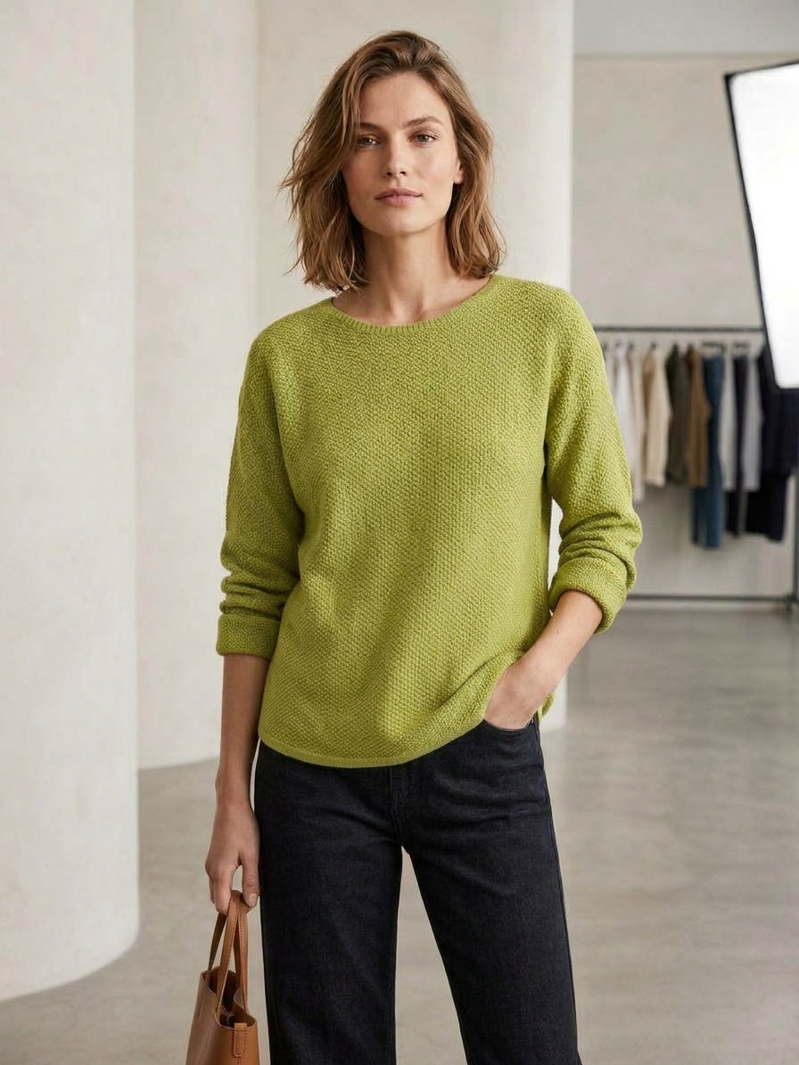 Seedstitch Crew Neck Sweater
