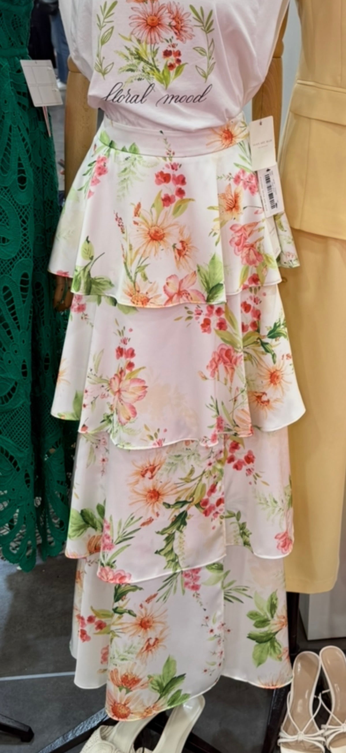 Floral Tiered Maxi Skirt