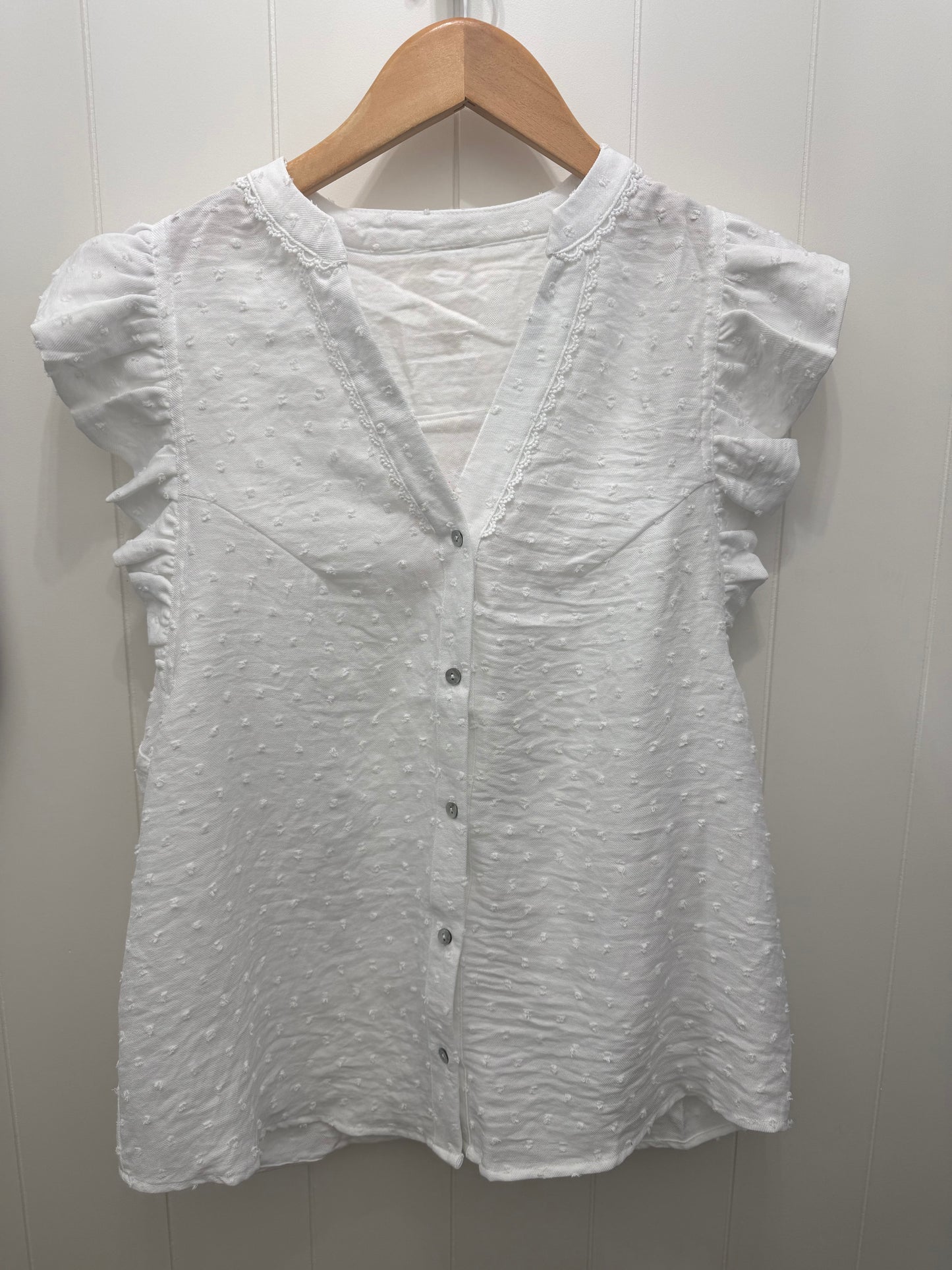Button Down Textured Top