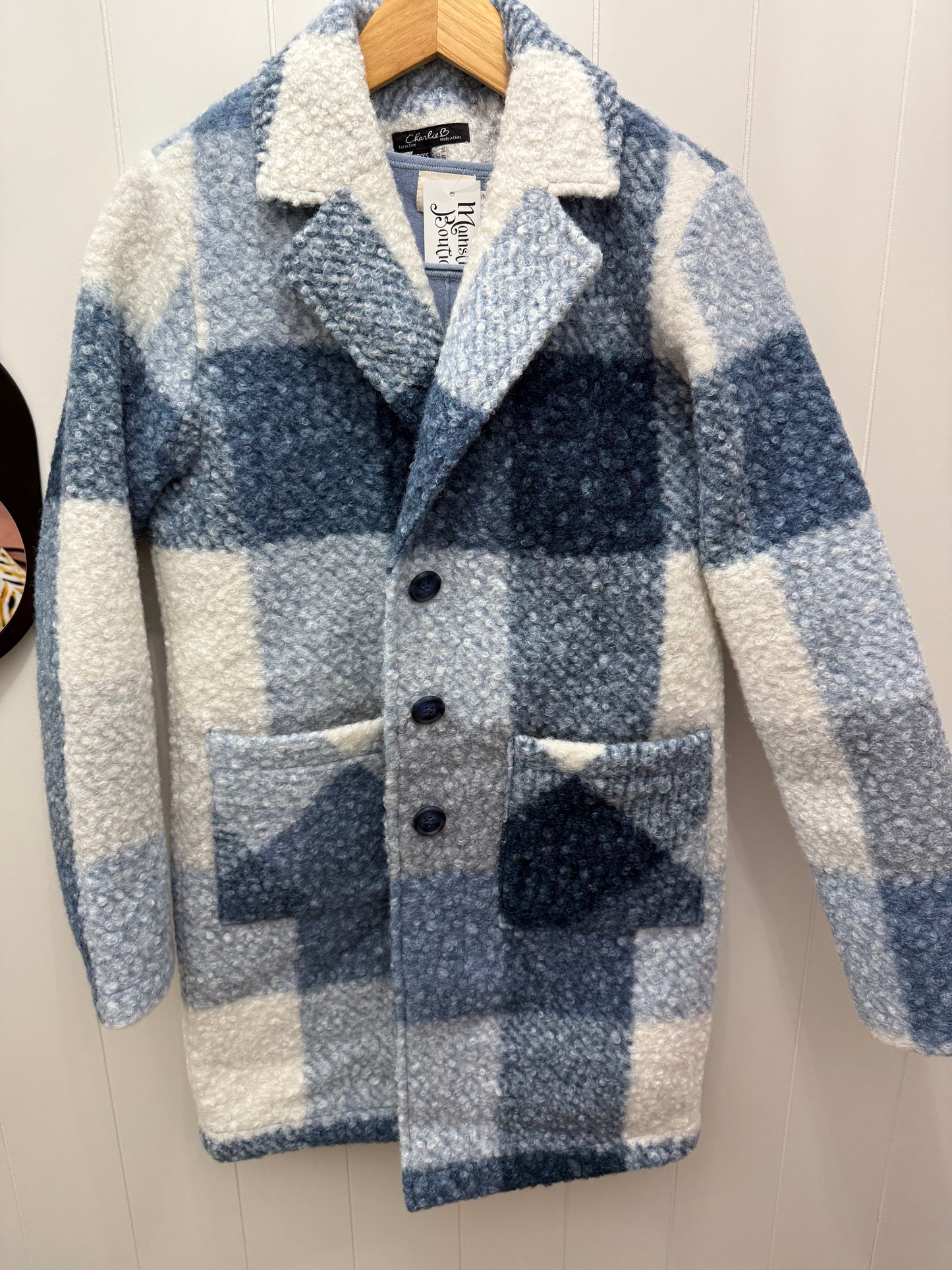 Plaid Boucle Coat