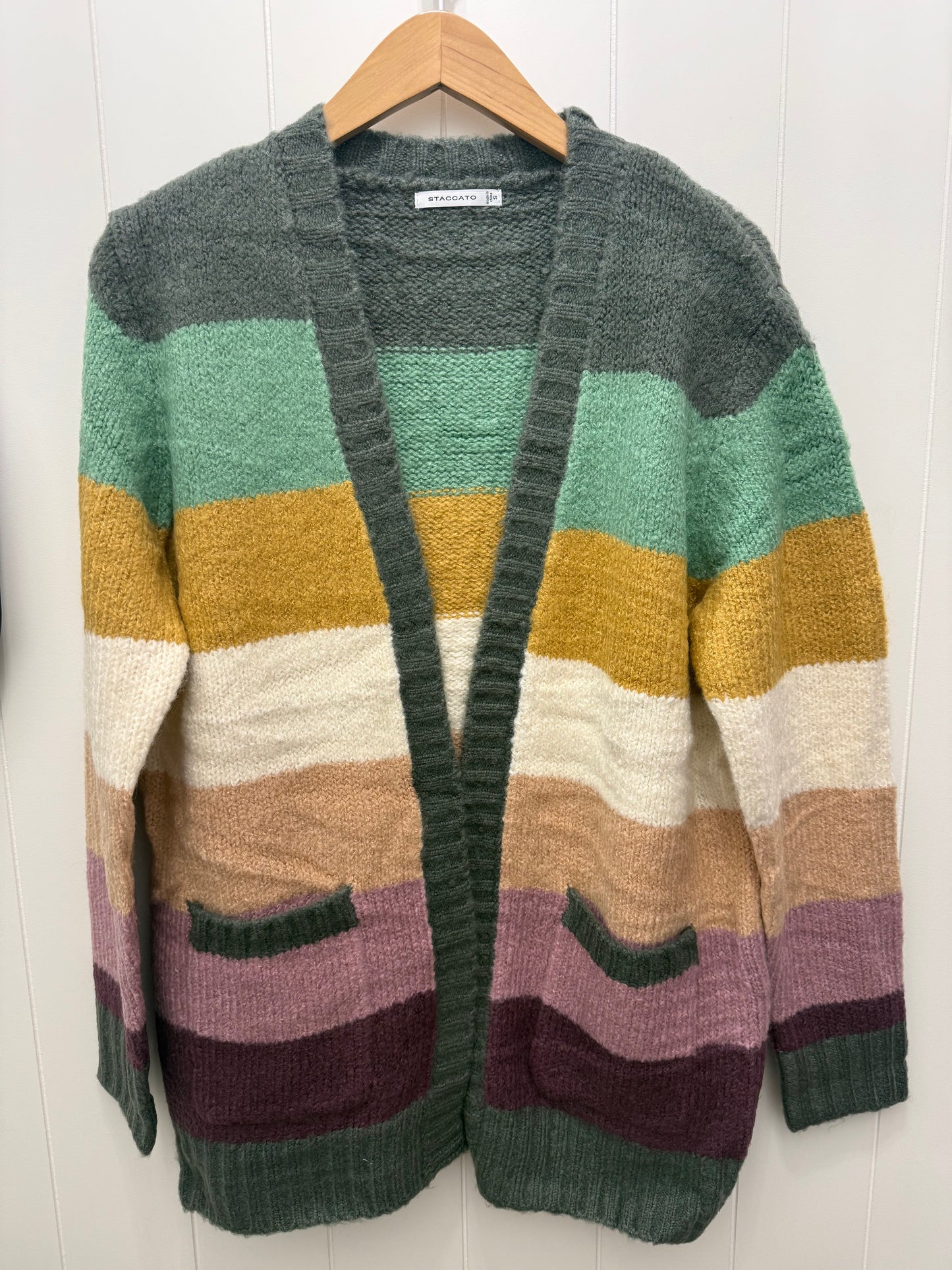 Color Block Open Cardigan