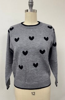 Tufted Heart Sweater