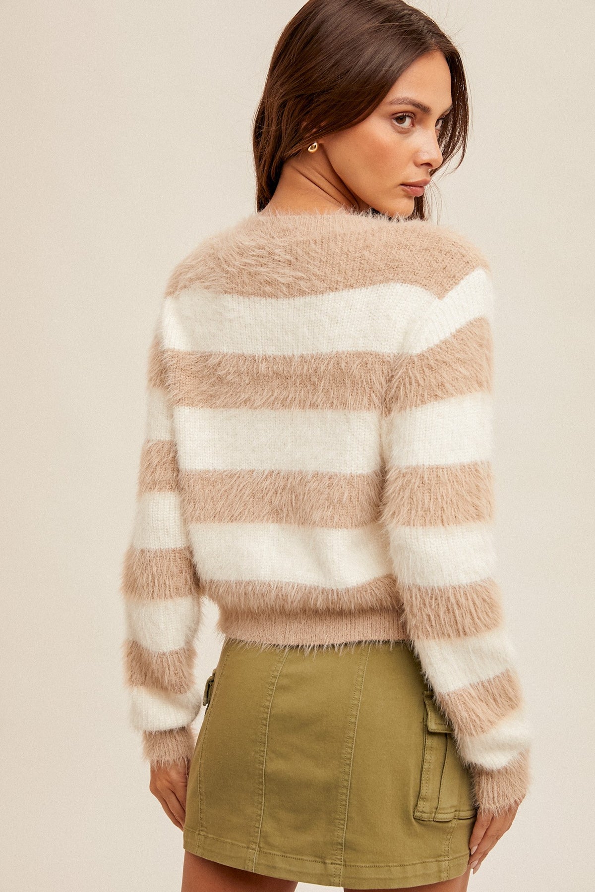 Eyelash Stripe Cardigan