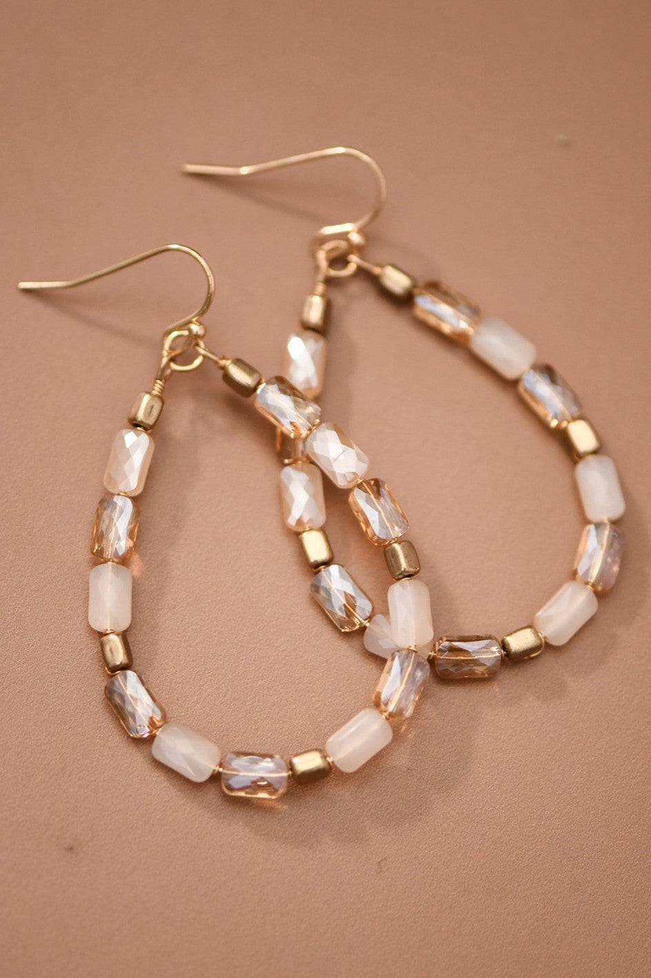 Teardrop Bead/Crystal Earring