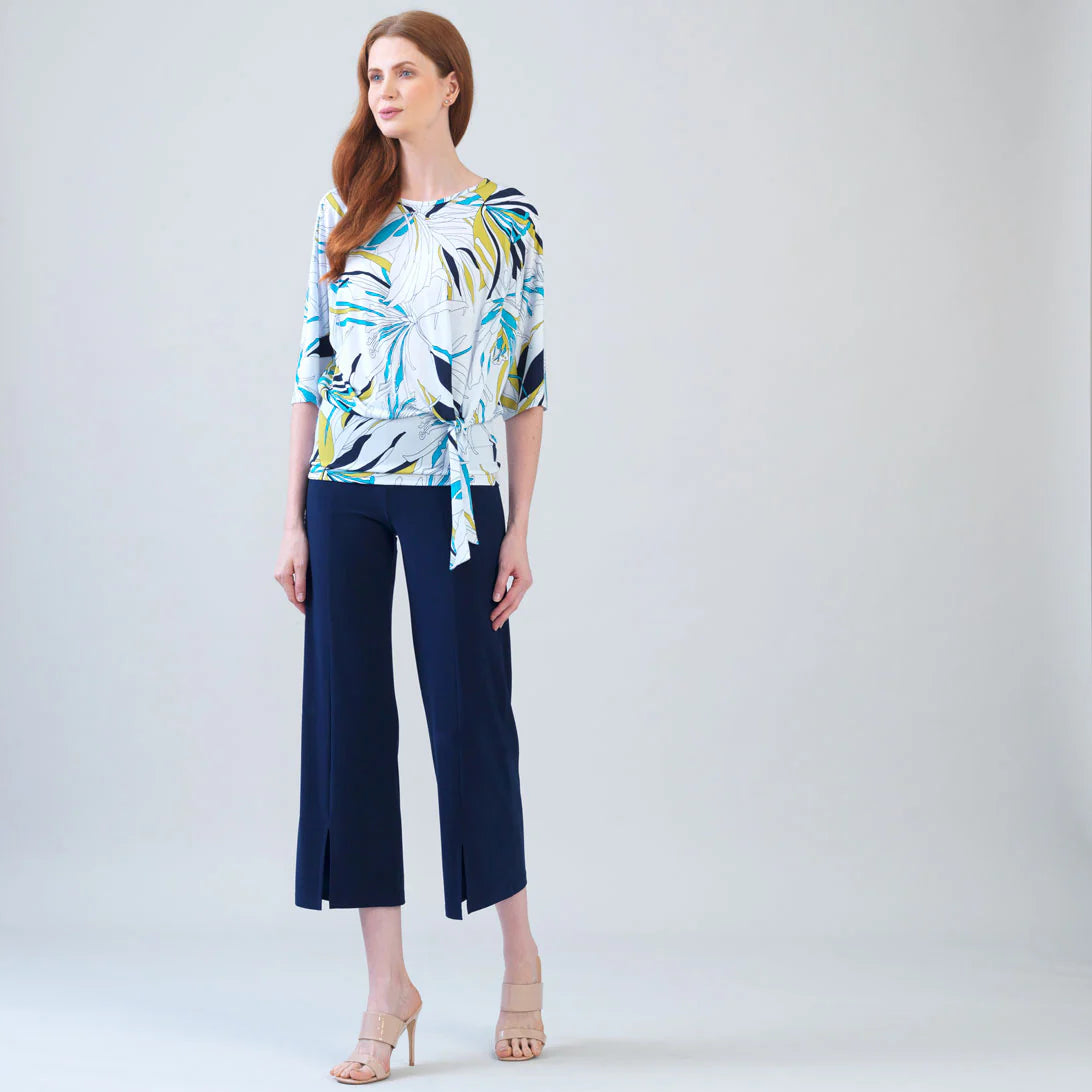 Floral Leaves Side Tie Top