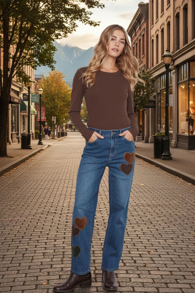 Heart Patch Jeans