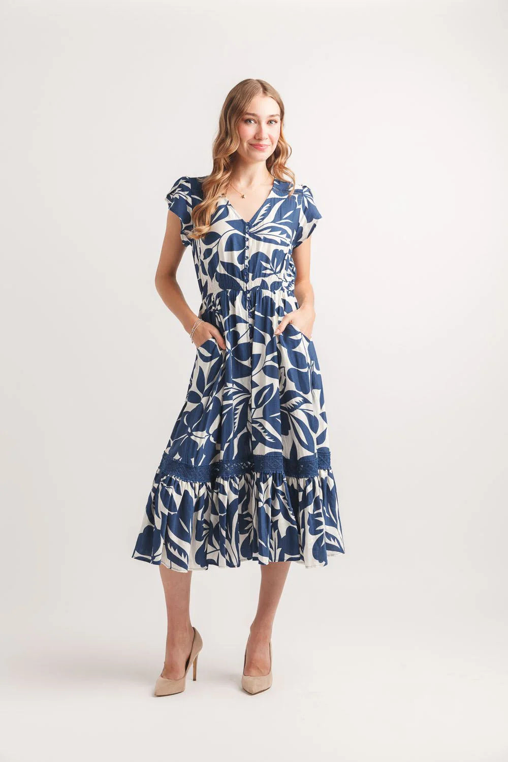 Short Sleeve Floral Dress