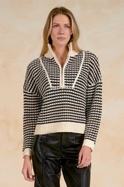Quarter Zip Stripe Sweater