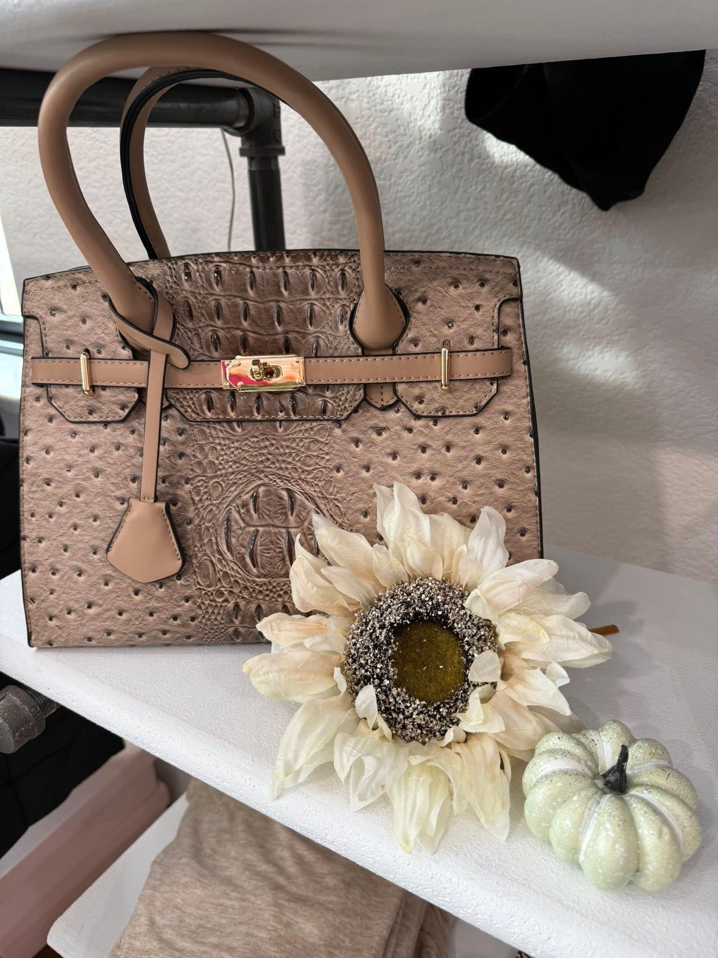 Virginia Ostrich Satchel