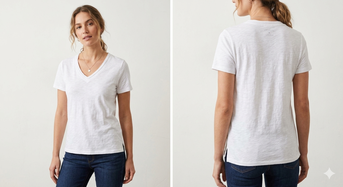 V-Neck Slub Tee