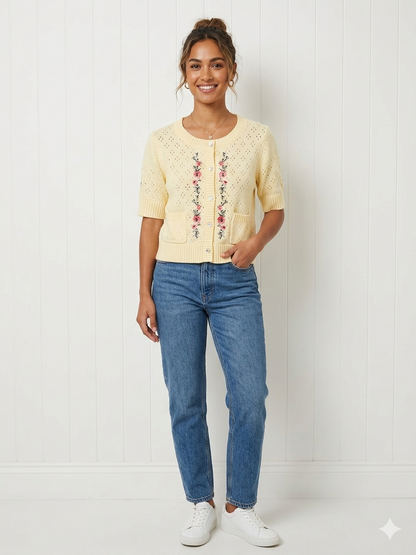 Embroidery Accent Cardigan