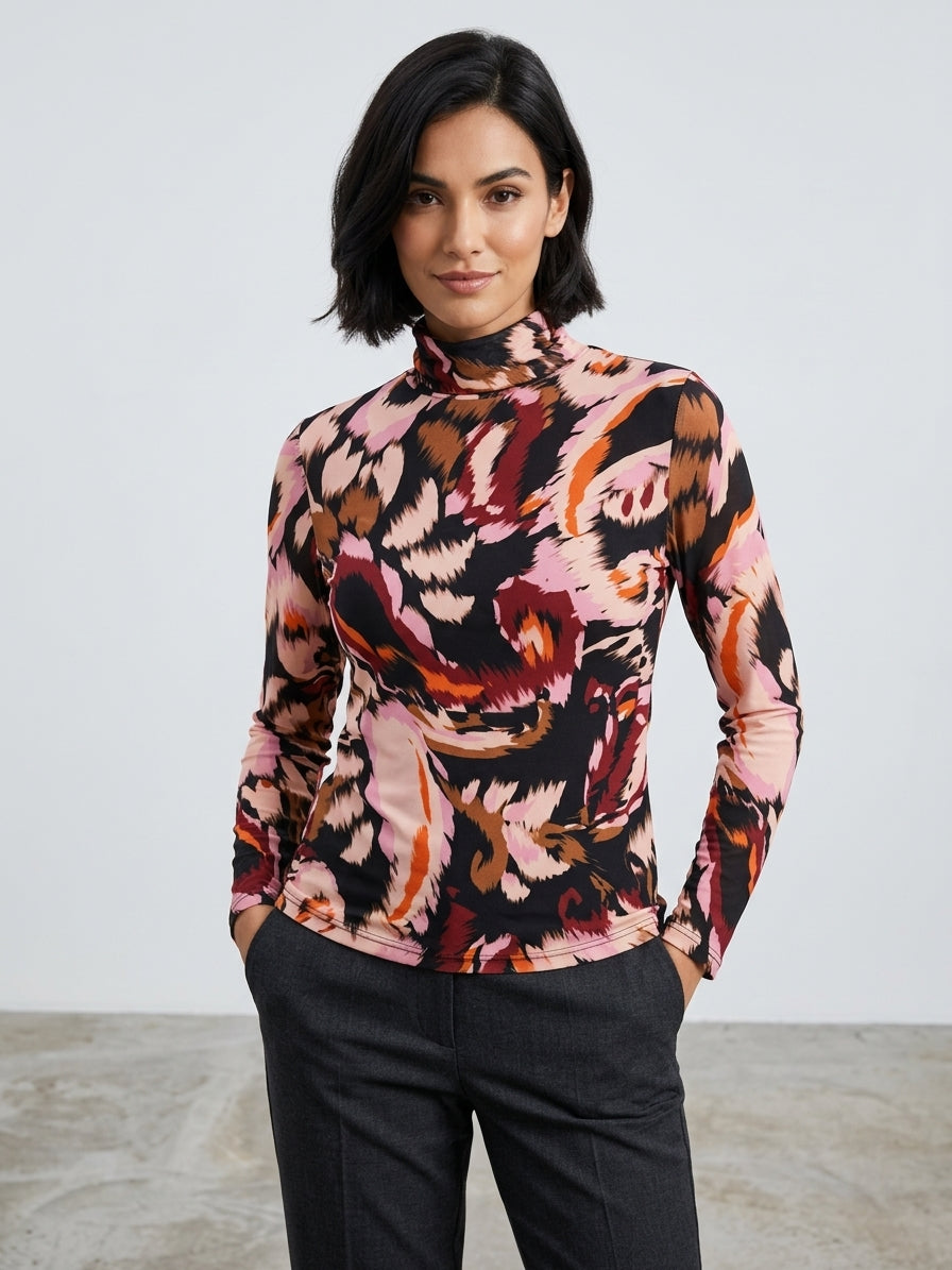 Turtleneck Lined Top