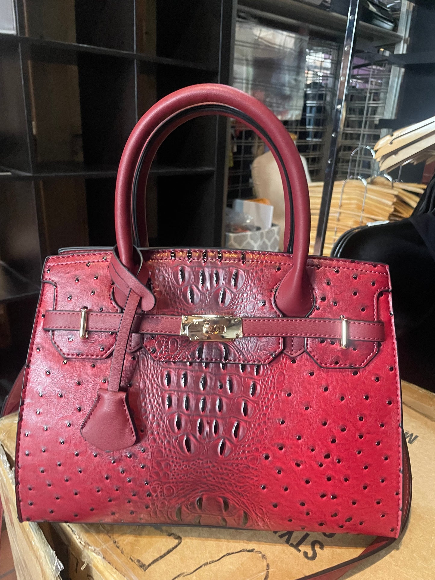 Virginia Ostrich Satchel