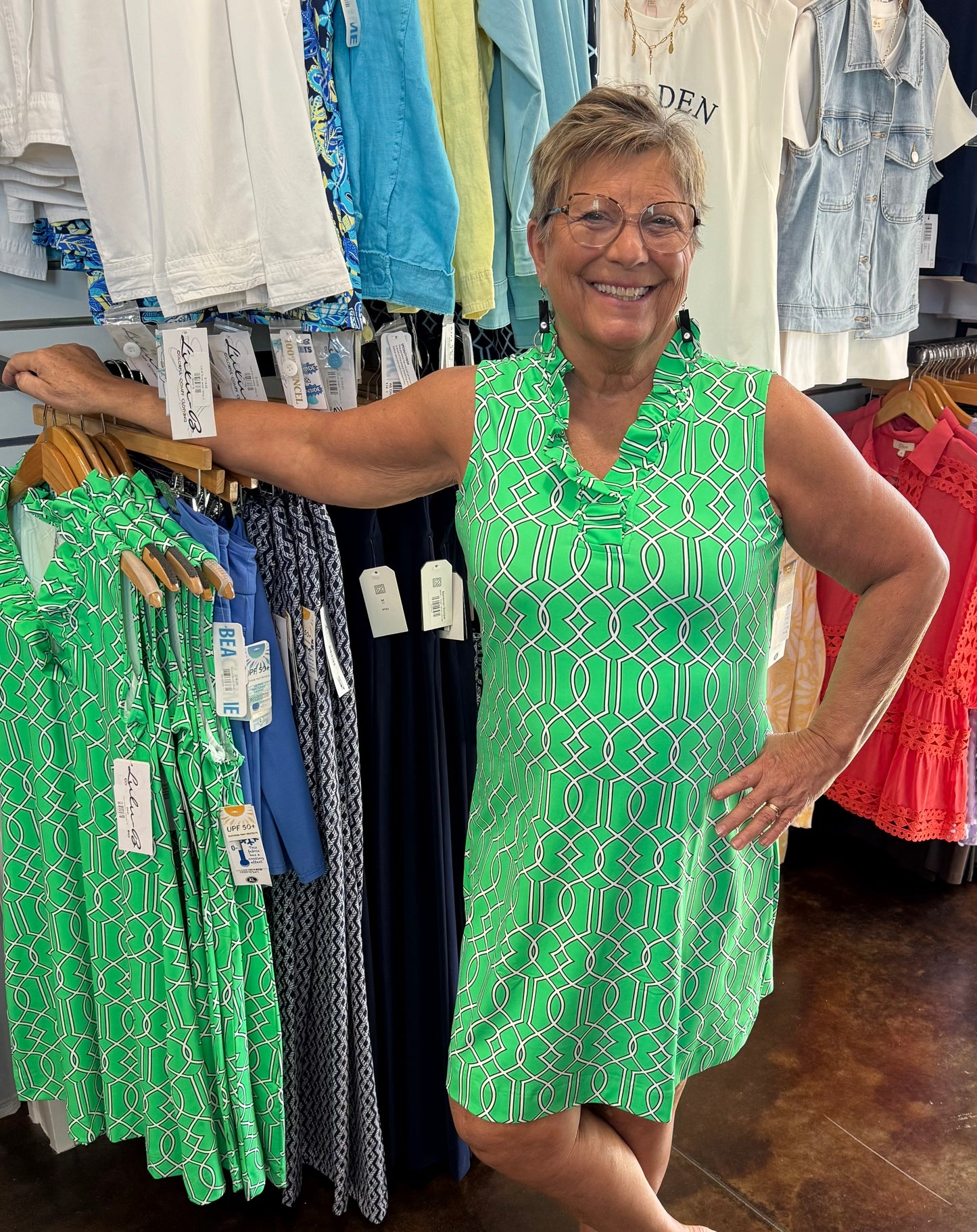 V-Neck Ruffle Dress