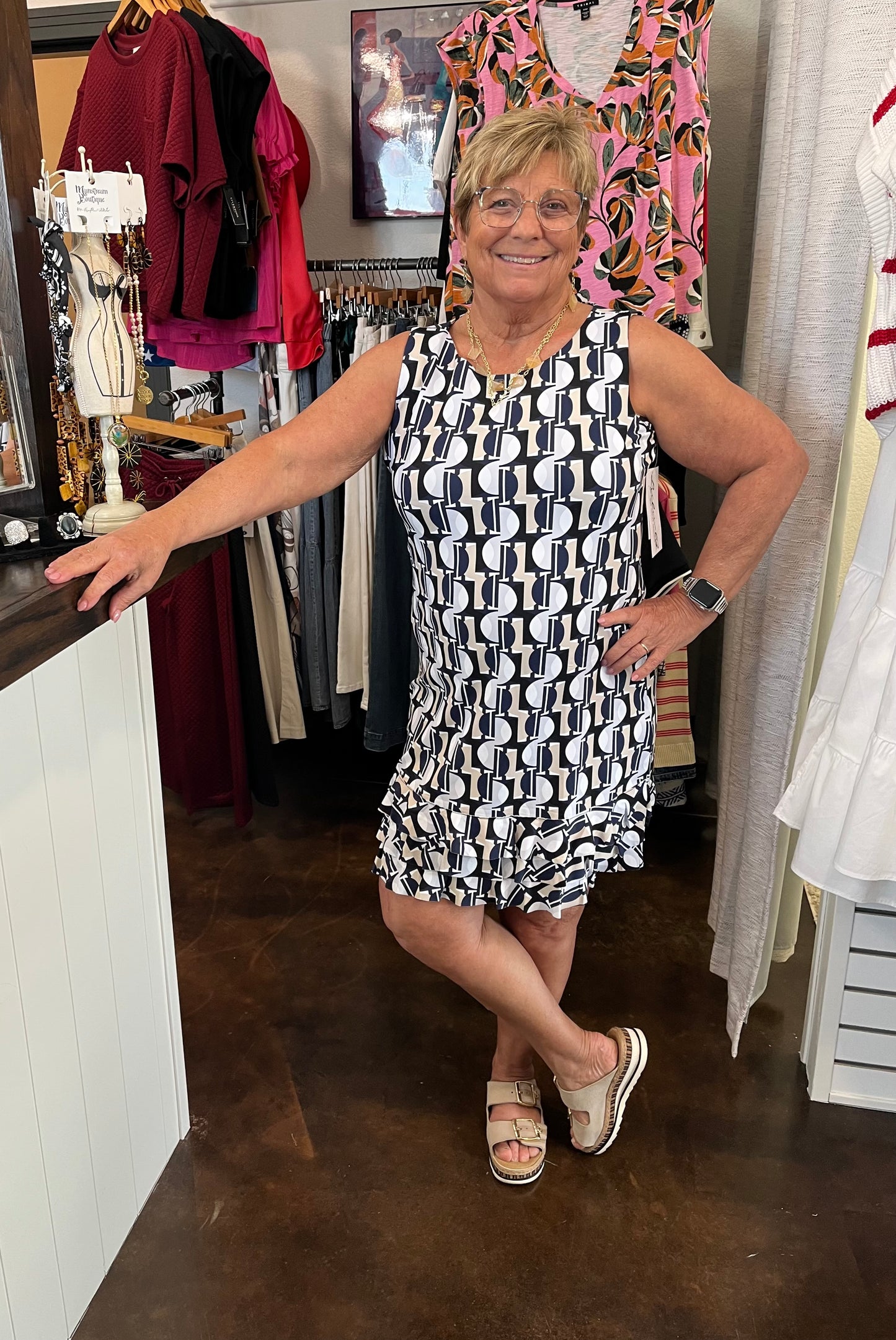 Ruffle Trim Dress