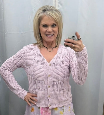 Spring Pointelle Cardigan