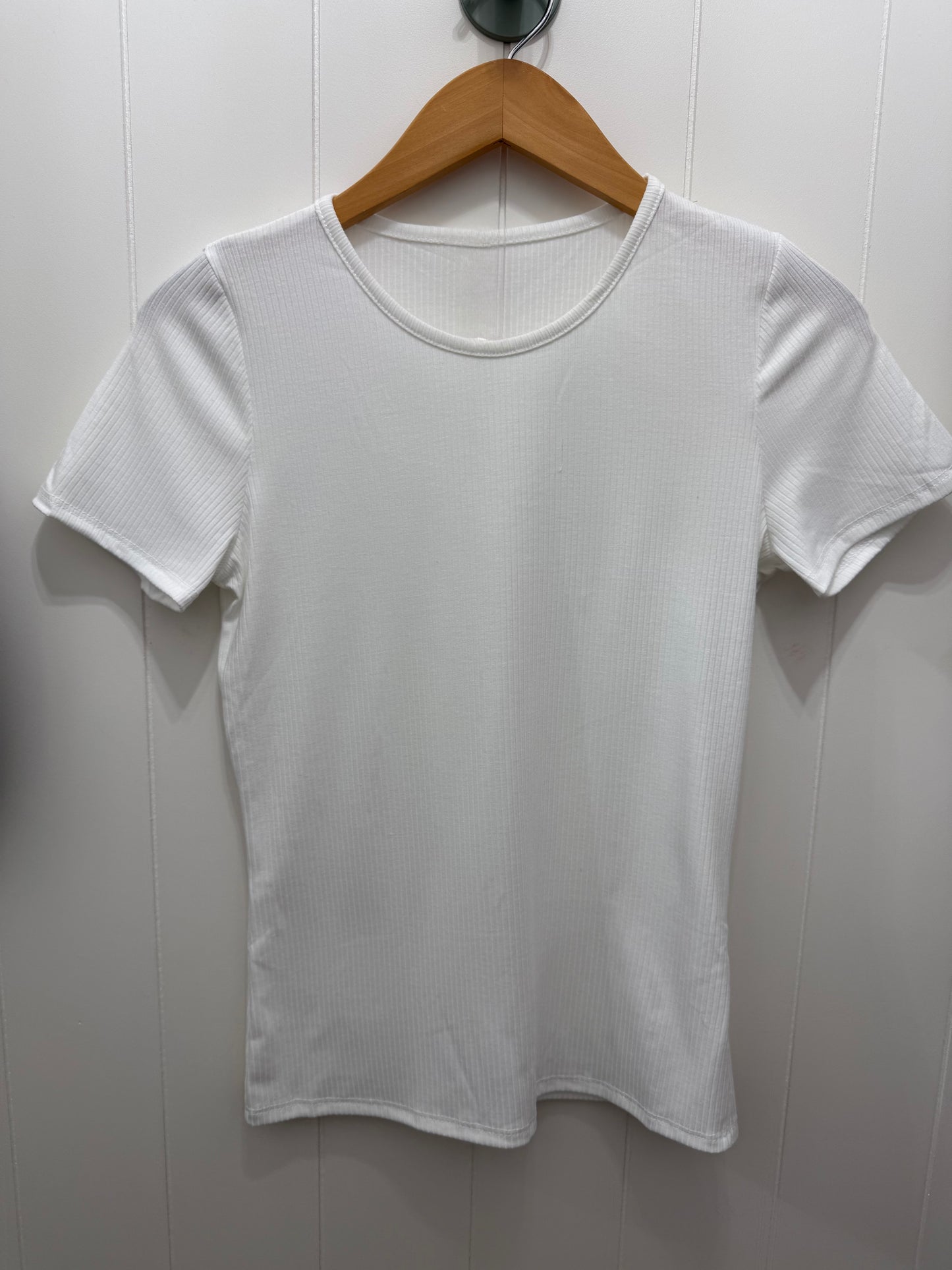 Ribbed Crew Neck Tee
