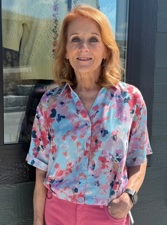 Floral Print Donna Top