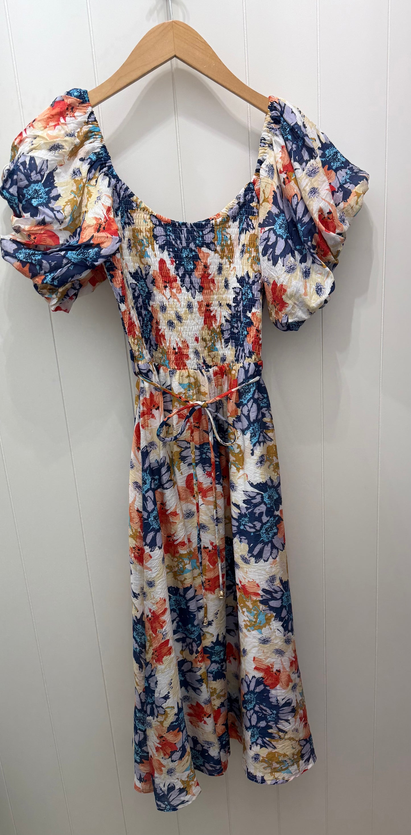 Midi Dress W/Tie Belt