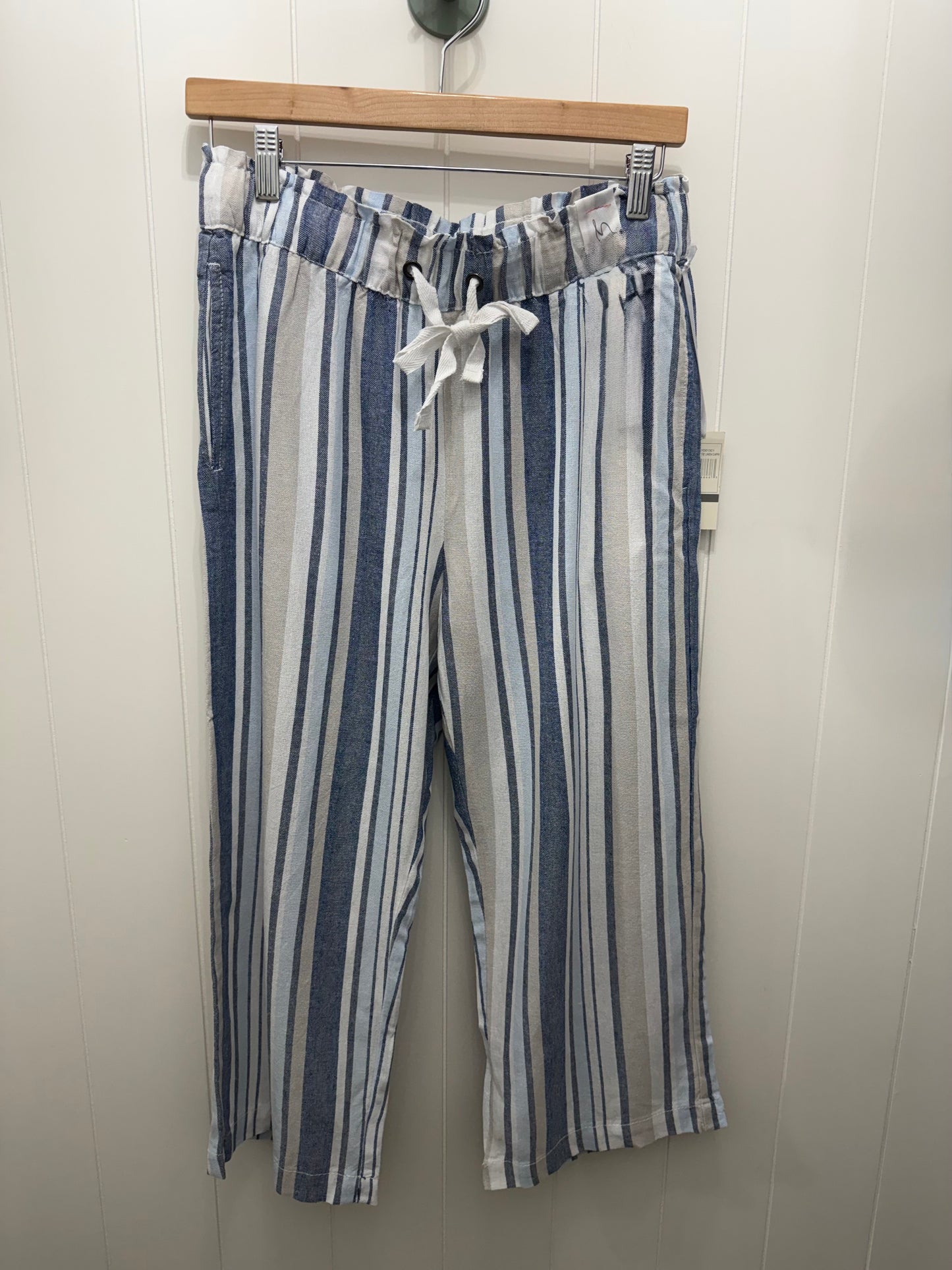 Stripe Linen Capri