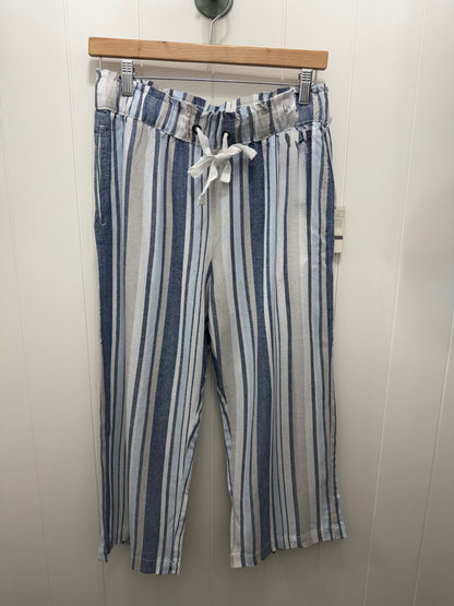 Stripe Linen Capri