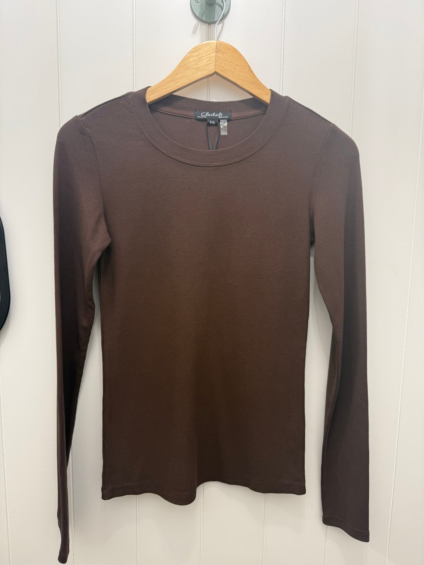 Tencel Rib Long Sleeve Top