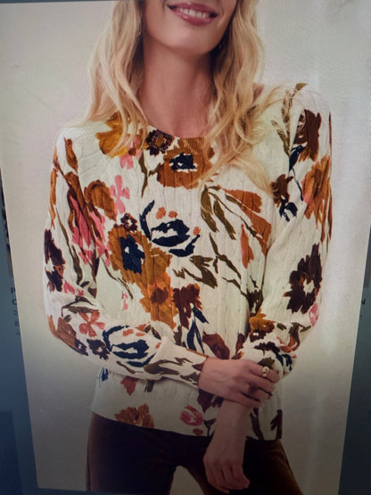 Printed Crew Neck Sweater