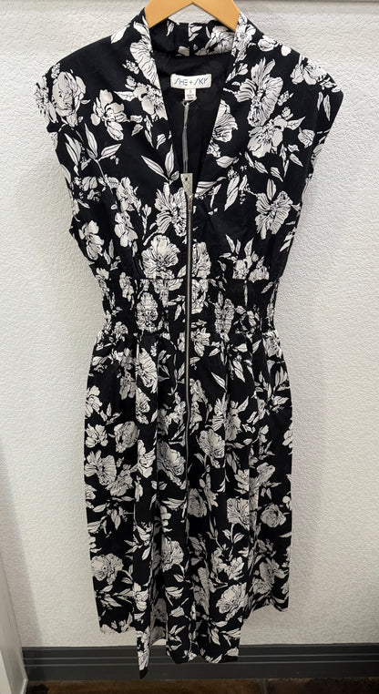 Front Zip Midi Dress