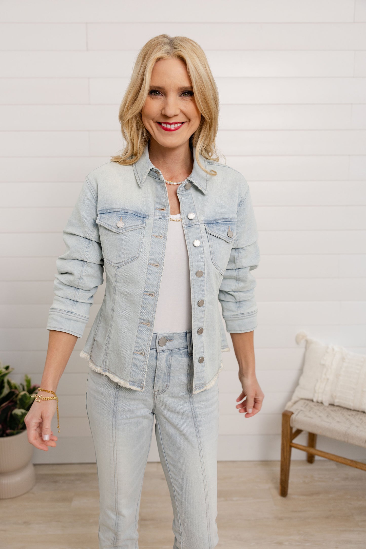 Mac and Me Ruched Sleeve Jacket