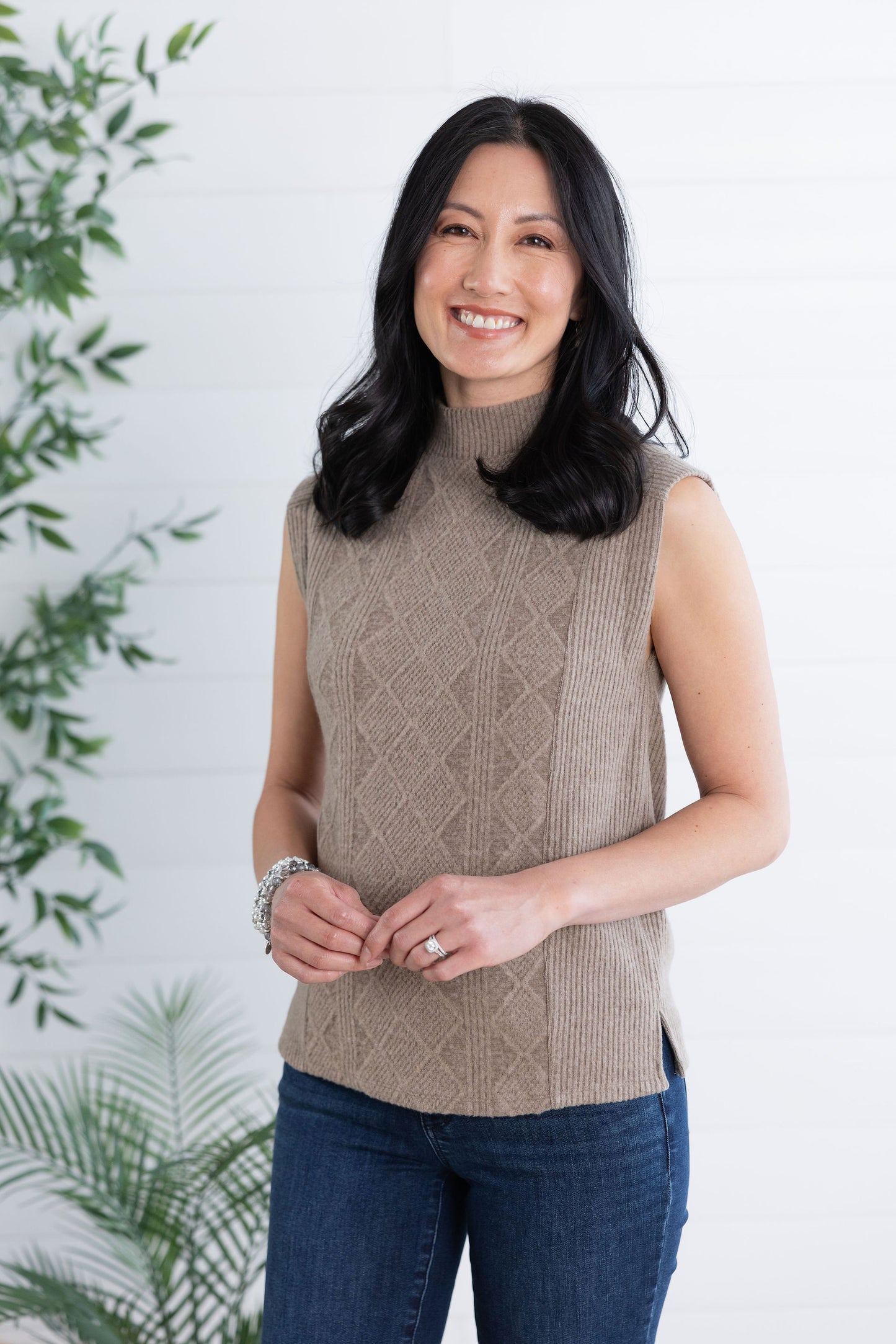 Mock Neck Knit Top