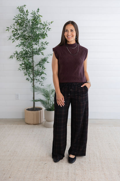 Leisure Wide Leg W/Waist Tie