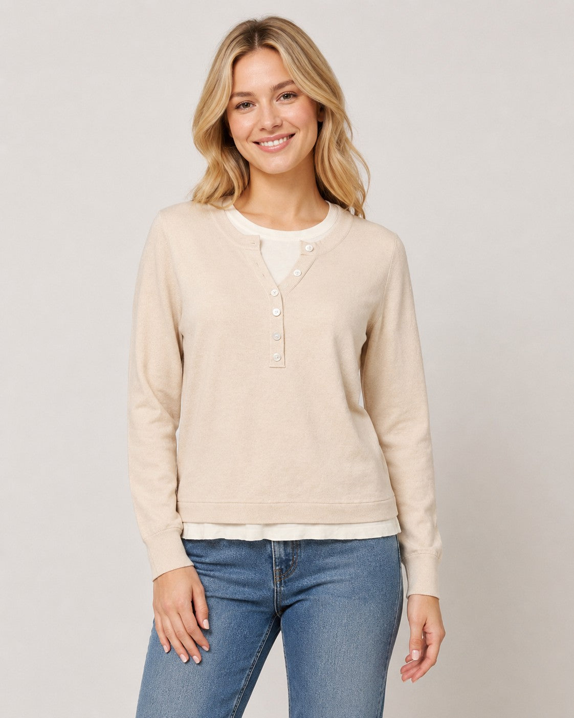 Henley Neckline Pullover