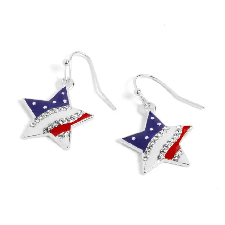 USA Star Earrings