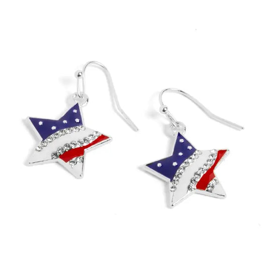 USA Star Earrings