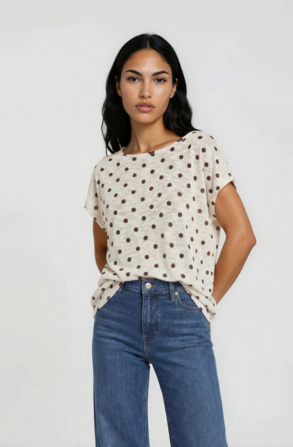 Front Twist Dot Top