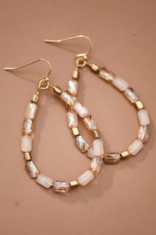 Teardrop Bead/Crystal Earring