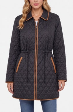 Quilted Jacket W/Cinched Waist