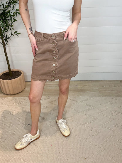 Scalloped Hem Skort