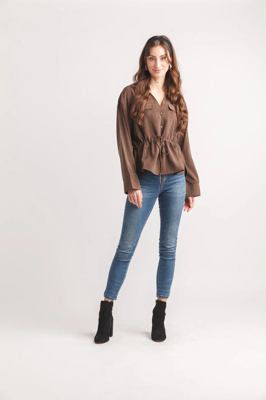 Drawstring Waist Top