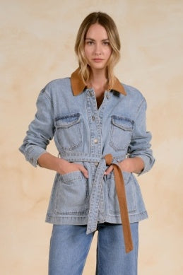 Jacket W/Tie Belt