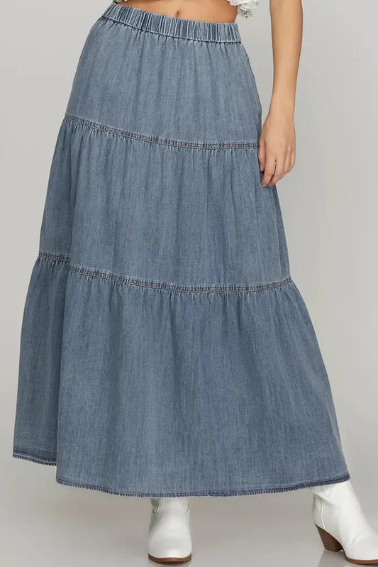 Denim Maxi Skirt