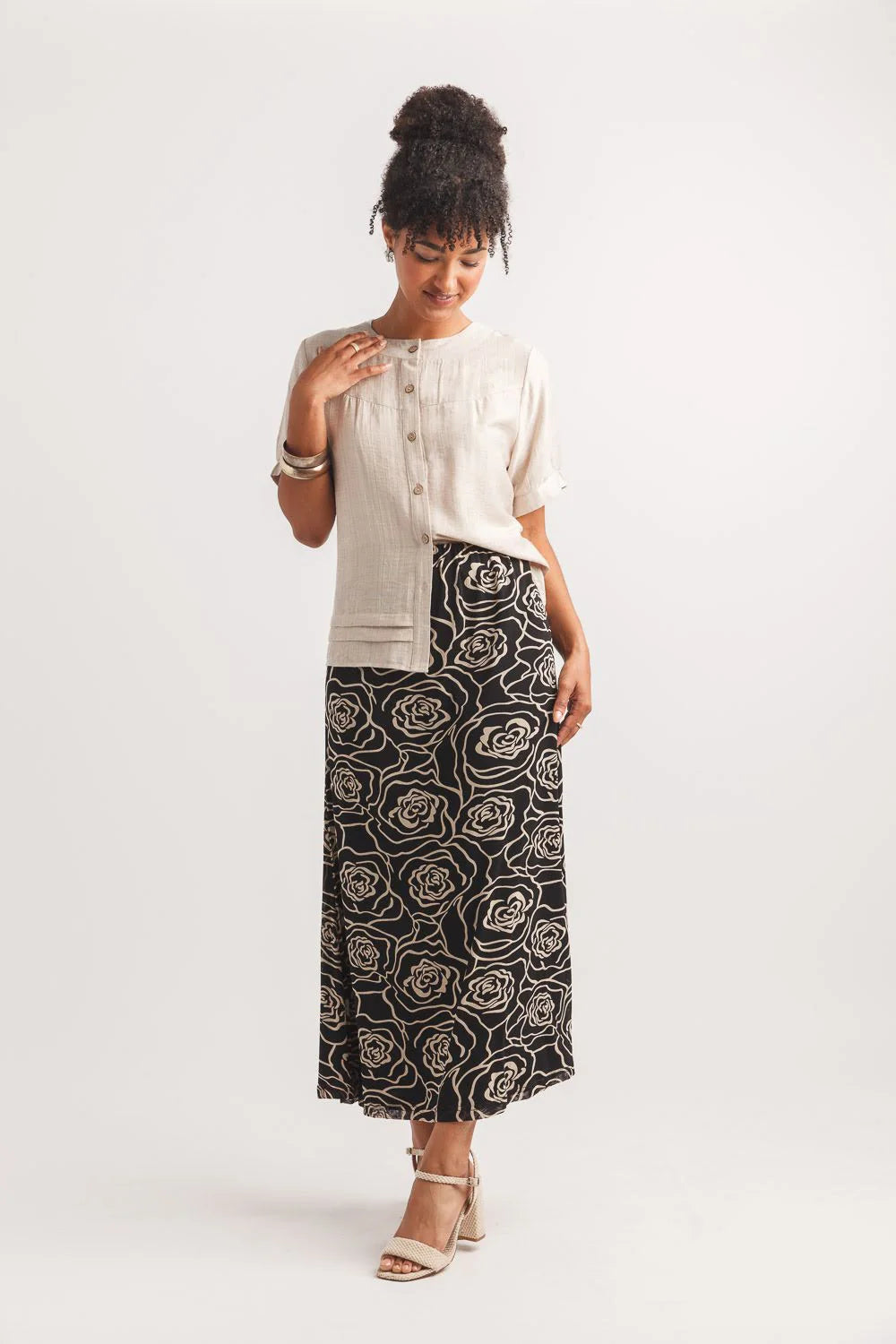 Mesh Floral Skirt
