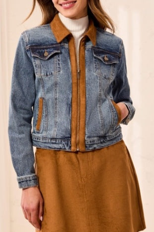 Zip Front Denim Jacket