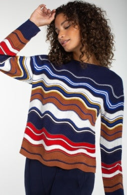Boat Neck Scallop Sweater
