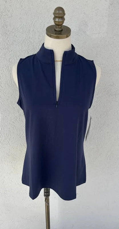 Sleeveless 3/4 Zip Top