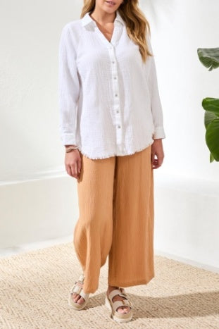 Top W/Raw Edge Hem