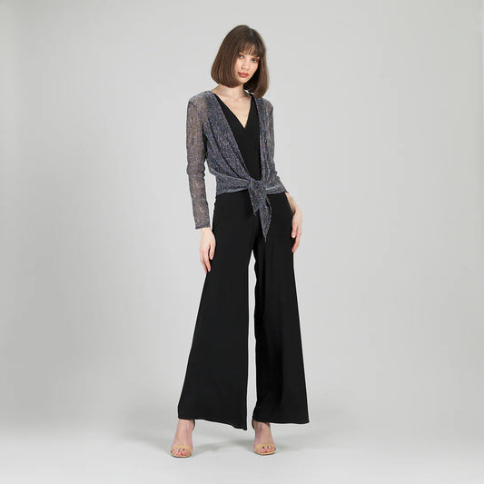 Shimmer Tie Front Cardigan