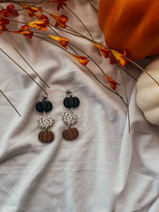 Leopard Pumpkin Earrings