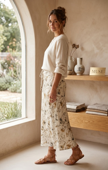 Satin Look Skirt