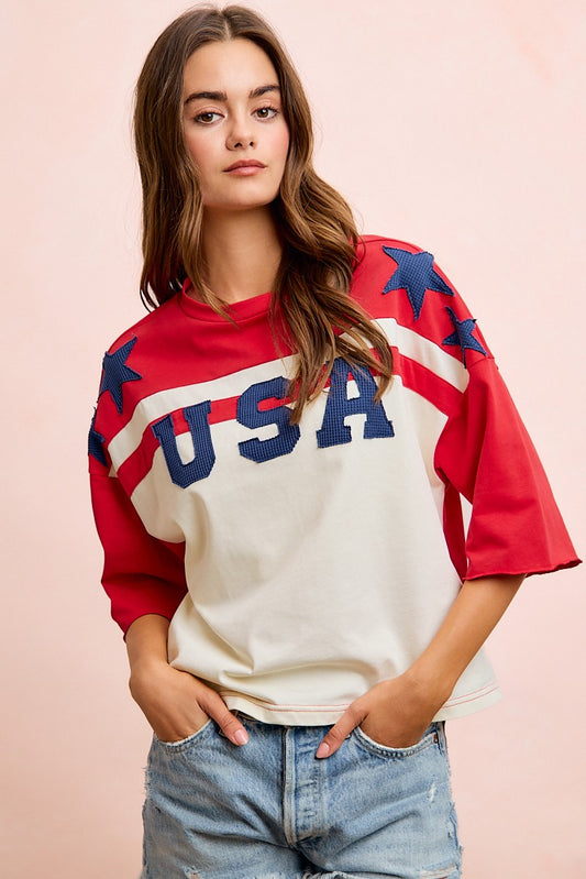 USA Patchwork Top